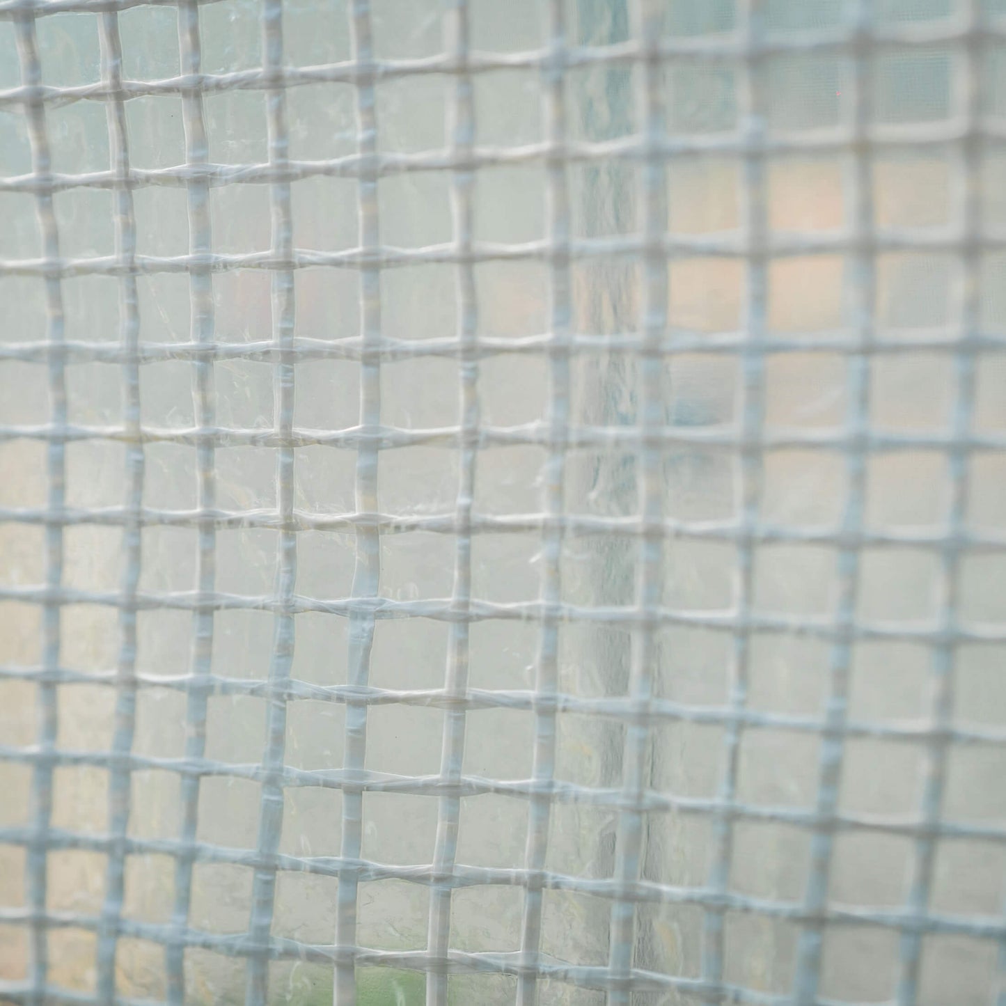 Garden frost protection cover with integrated metal trellis supporting climbing plants and protecting seedlings