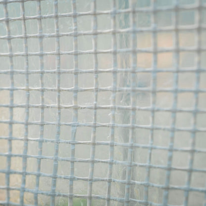 Garden frost protection cover with integrated metal trellis supporting climbing plants and protecting seedlings